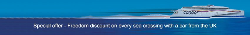 Condor Ferries - Freedom Holidays special discount on every sea crossing with a car from the UK